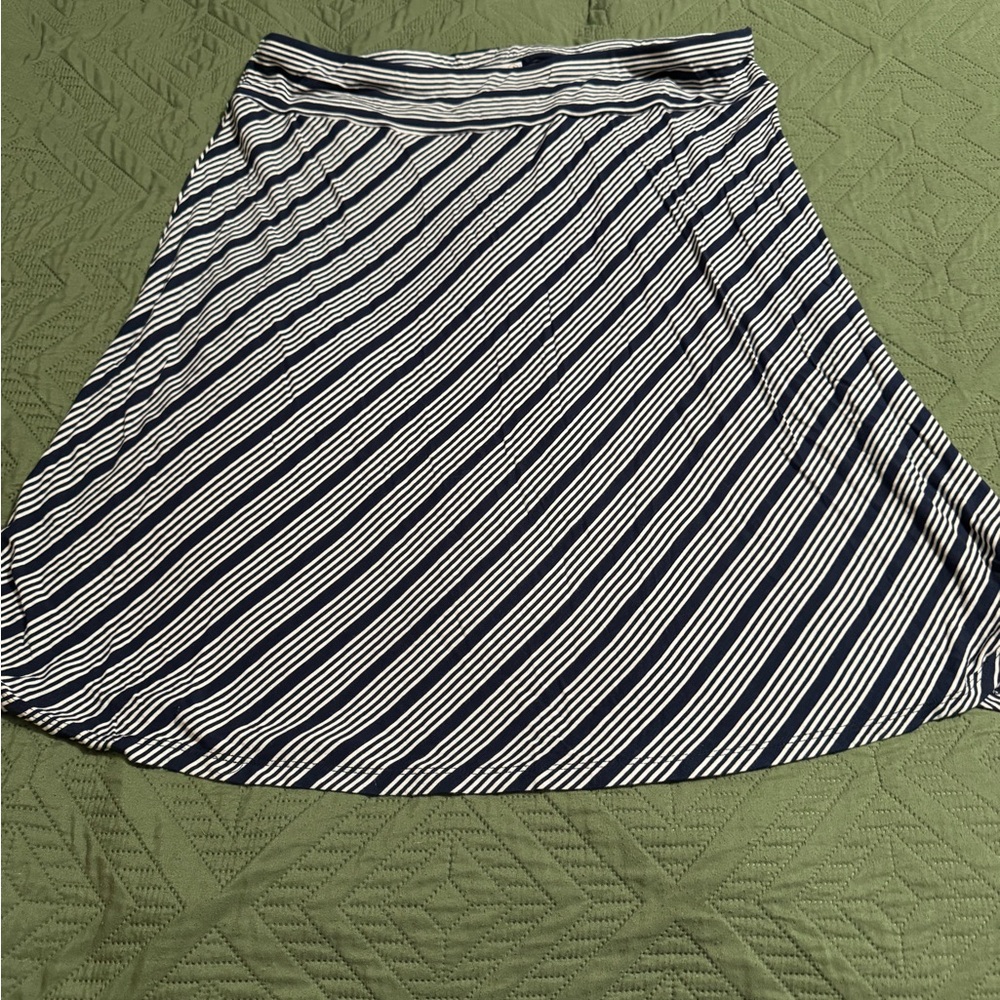 Westport 1962 Striped Navy Blue and White Women's Skirt size 1X